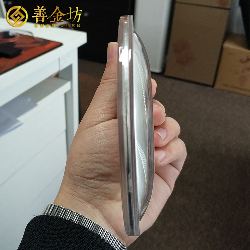 山東蓋特航空200克紀(jì)念銀盤_獎牌制作 紀(jì)念銀盤定制 會議表彰