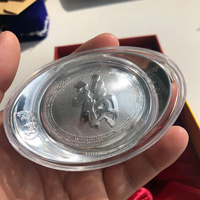 空心元寶50克 100克_純銀立體擺件定制 3D硬銀 立體貴金屬定制 金銀立體擺件 宣傳饋贈