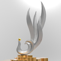 3D立體金屬工藝品擺件工程建筑擺件金屬獎(jiǎng)杯來圖來樣定做立體工藝