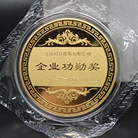 山東金能科技2017年度獎(jiǎng)?wù)露ㄖ芲 定做金章 金銀章定制 紀(jì)念章定制廠家 員工福利