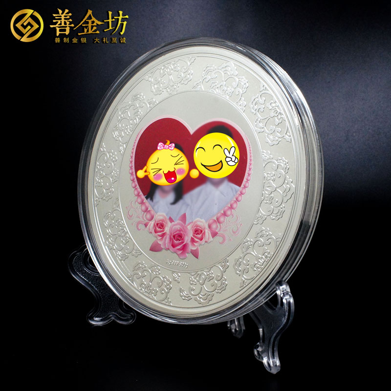 上海結(jié)婚紀(jì)念章銀800g_ 定做紀(jì)念章 銀章定制 紀(jì)念章制作 銀章制作 結(jié)婚祝壽
