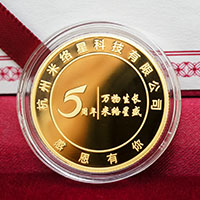 浙江杭州米絡(luò)星10克五周年金章_ 定制金章 金章制作 定制紀(jì)念章