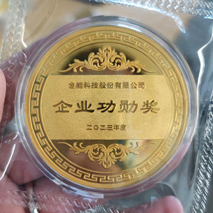山東金能科技2023年度獎?wù)露ㄖ芲 定做金章 金銀章定制 紀(jì)念章定制廠家 員工福利